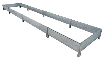 Грядка фактурная из ПВХ, дымчатый, 2,0 х 0,9 х 0,2 м, уп