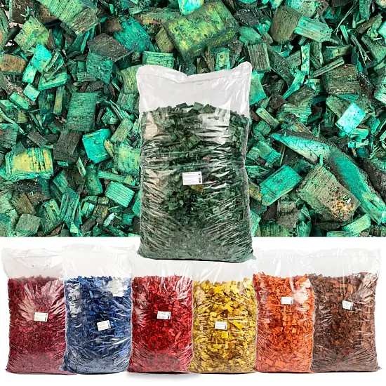 Щепа декоративная, зеленая, 60 л