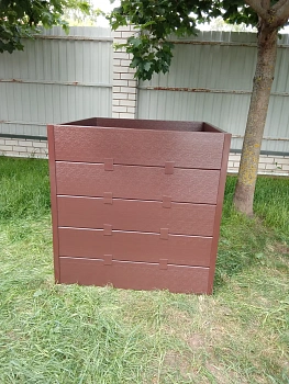 Компостер фактурный, коричневый, 2000 л, уп