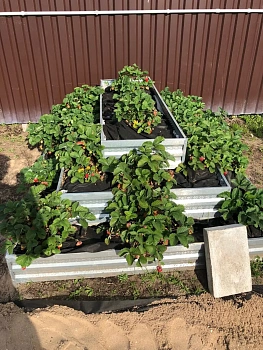 3-х ярусная грядка Perfo "Пирамида Большая квадратная", металл, h 0,6 x 2,0 * 1,4 * 0,8 м, уп