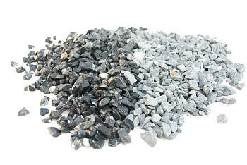Мрамор черно-серый Галтованный,  10-20 мм, 10 кг