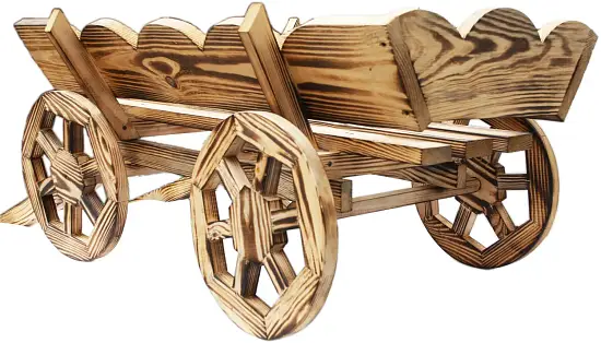 Садовая миниатюра "Тележка"