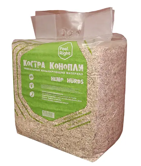 Костра конопляная, мелкая 0-3 см, малый брикет 40 л