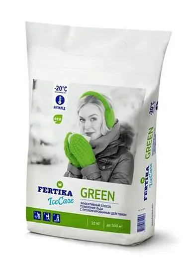 Fertika противогололедный IceCare  GREEN (-20°), 10 кг 