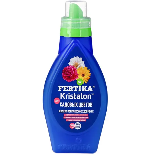Фертика жидкое Кристалон для Садовых цветов, флакон 500 мл