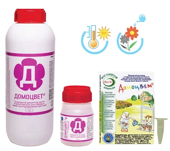 Домоцвет, регулятор для цветочных и декоративных растений, 1 мл