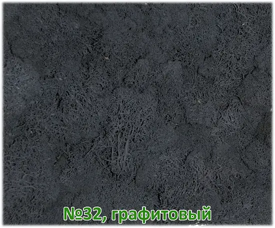 Мох стабилизированный №32 графитовый, 30*40 см, пак