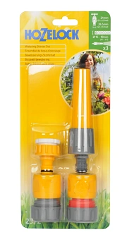 Hozelock 2372 Набор для запуска полива: коннекторы (19 мм и 15 мм), наконечник, коннектор для крана, шт