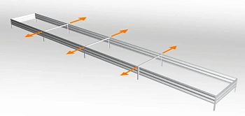 Грядка Perfo металл, 0,2 * 2,0 * 1,0 м, уп