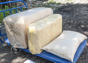 Стружка с опилками сосна, брикет прессованный Большой , ~24-26 кг