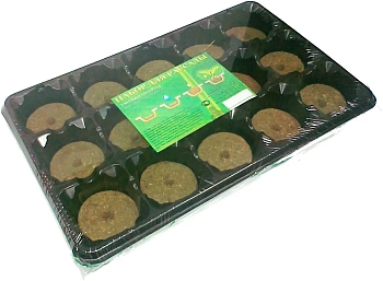 Комплект для рассады (12 торф.таблеток Ø41 мм + кассета + лоток), без крышки, уп 