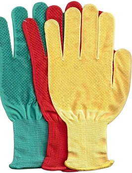 Перчатки нейлоновые «Микроточка» с ПВХ «Садовые»