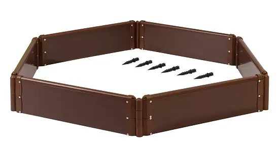 Клумба-конструктор из ПВХ, коричневый, (h 0,22 м, 3 панели * 0.6 м), уп