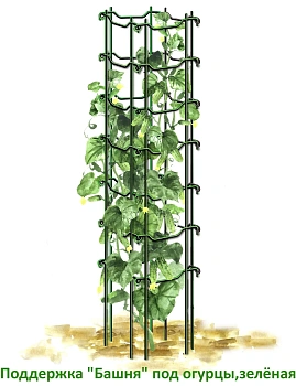 Поддержка "Башня" под огурцы, бирюза, h 180 см, уп