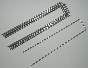 Скобы-колышки П-образные для крепления агротекстиля, сталь, 10 шт/уп