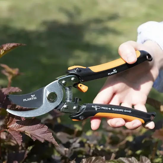 Plantic Секатор плоскостной телескопический 2 в 1 Pro86, арт 35386-01, шт