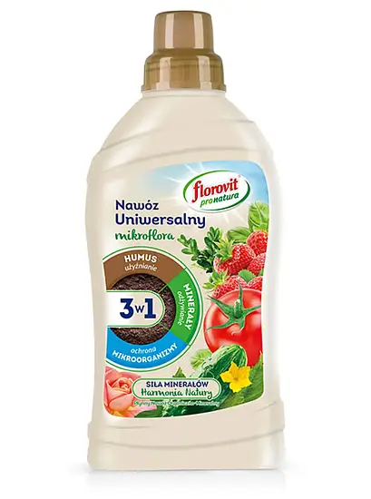 Florovit PRO NATURA MIKROFLORA 3в1 - жидкое органоминеральное универсальное, бутылка 1л