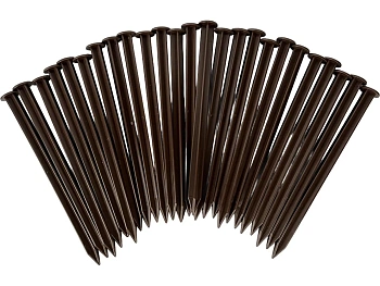 Бордюр декоративный Волна, коричневый, (8 модулей * 32 см + 25 шт креплений), 0,09 x 2,56 м, уп