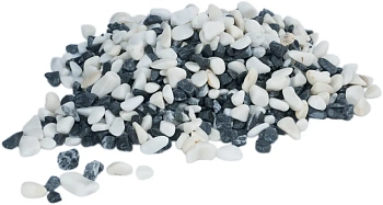 Мрамор микс бело-черный Галтованный, 10-20 мм, 10 кг