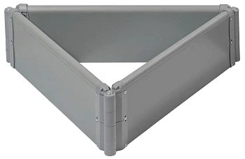 Клумба-конструктор из ПВХ, серый, (h 0,22 м, 3 панели * 1.1 м), уп