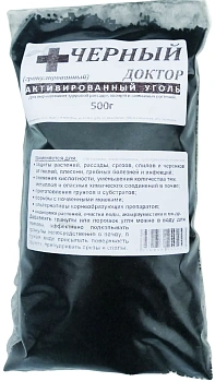 Уголь активированный "Черный помощник (доктор)", 500 г