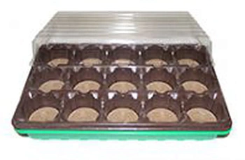 Минипарник для рассады (15 торф.таблеток Ø55 мм + кассета + лоток + крышка), уп 