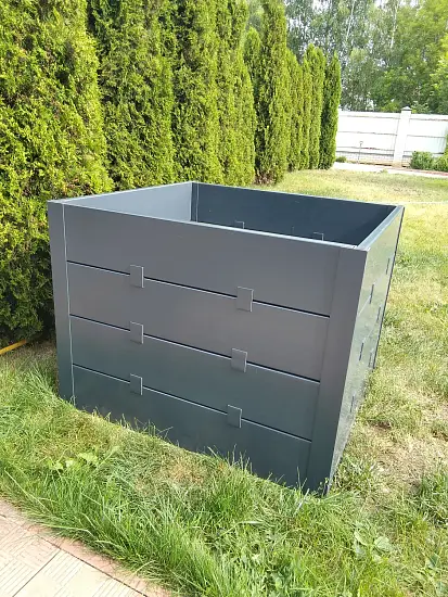 Компостер фактурный, графит, 2000 л, уп