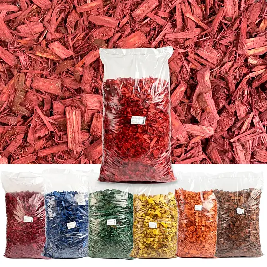 Щепа декоративная, бордовая, 60 л