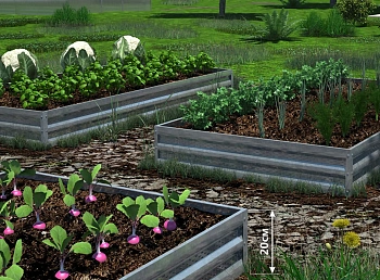 Грядка Perfo металл, 0,2 * 2,0 * 1,0 м, уп