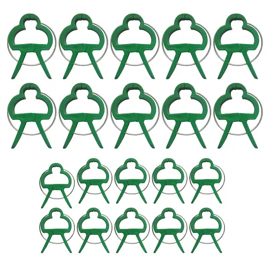 Клипсы для фиксации растений (зеленые), 20 шт/уп