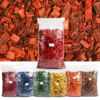 Щепа декоративная, красная, 60 л