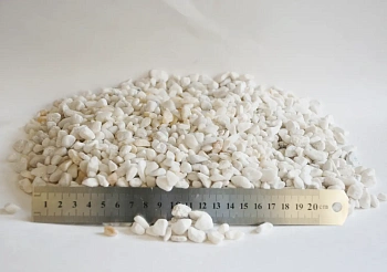 Мрамор белый Галтованный,    5-10 мм, 10 кг