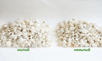 Мрамор белый Галтованный,  10-20 мм, 10 кг