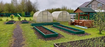 Добор для грядки из ПВХ, зеленый, (h 0,22 м, 2 борта * 2,0 м), уп