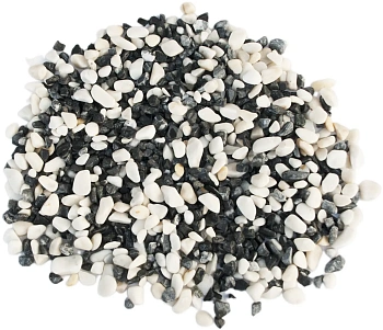 Мрамор микс бело-черный Галтованный, 10-20 мм, 10 кг