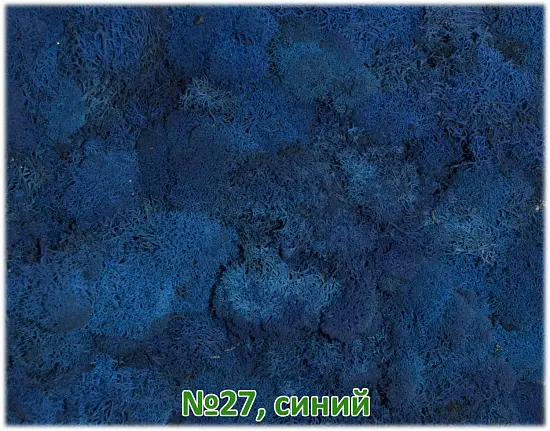 Мох стабилизированный №27 синий, 30*40 см, пак