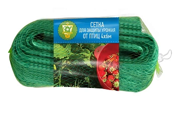 Сетка для защиты урожая от птиц, 4 x 6 м, уп