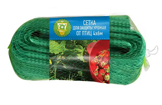 Сетка для защиты урожая от птиц, 4 x 6 м, уп