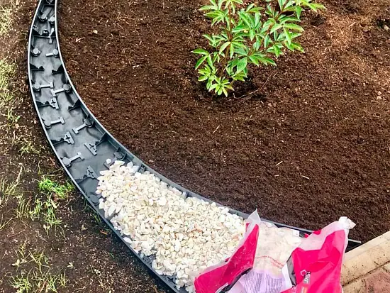 Бордюр секциями ГеоПластБорд, черный, 0,045 x 1 м, шт