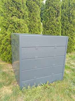 Компостер фактурный, графит,  800 л, уп