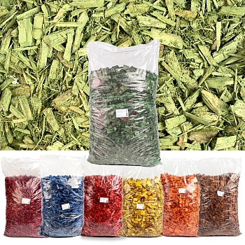 Щепа декоративная, зеленая, 60 л