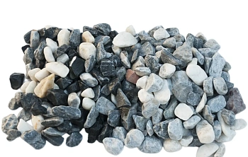 Мрамор микс бело-черный Галтованный, 20-40 мм, 10 кг