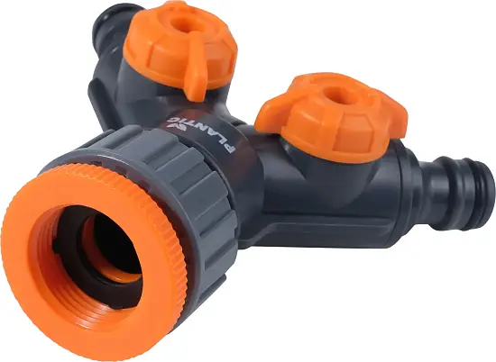 Plantic Штуцер для крана 1/2"-3/4 -1" на два канала light 39383-01, шт