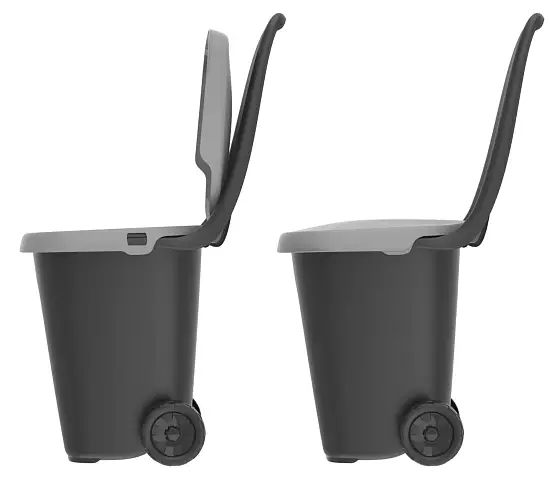 Тележка садовая с зажимом для пакета и крышкой 38 л, шт