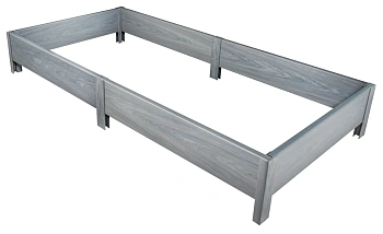 Грядка фактурная из ПВХ, дымчатый, 2,0 х 0,9 х 0,2 м, уп