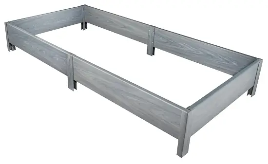 Грядка фактурная из ПВХ, дымчатый, 2,0 х 0,9 х 0,2 м, уп