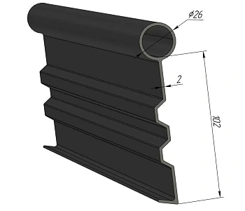 Бордюр КАНТРИ Плюс, черный, 0,125 x 10 м, рул