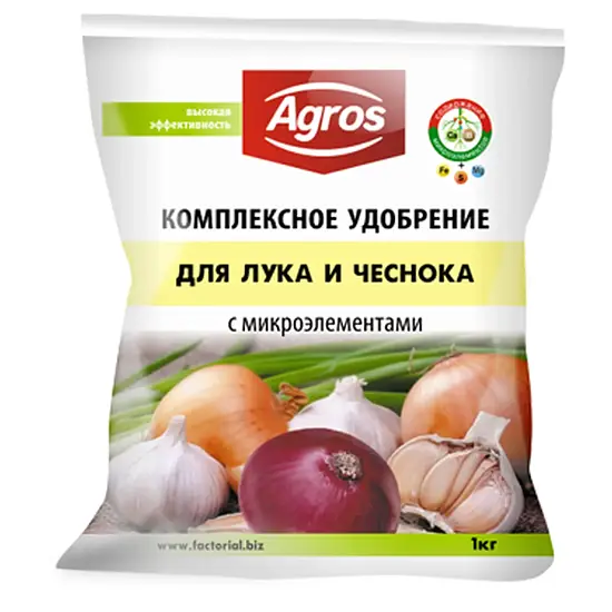 Факториал. Комплексное удобрение для лука и чеснока с микроэлементами, 1 кг