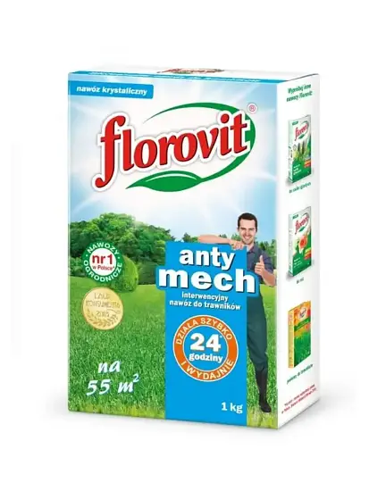Florovit гранулированный для газонов антимох, 1 кг, пачка