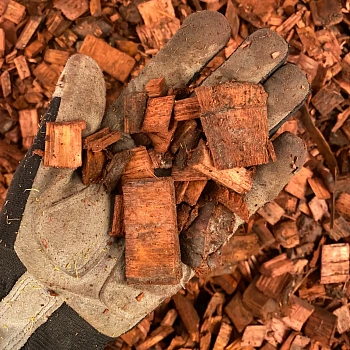 Щепа декоративная, коричневая, 60 л